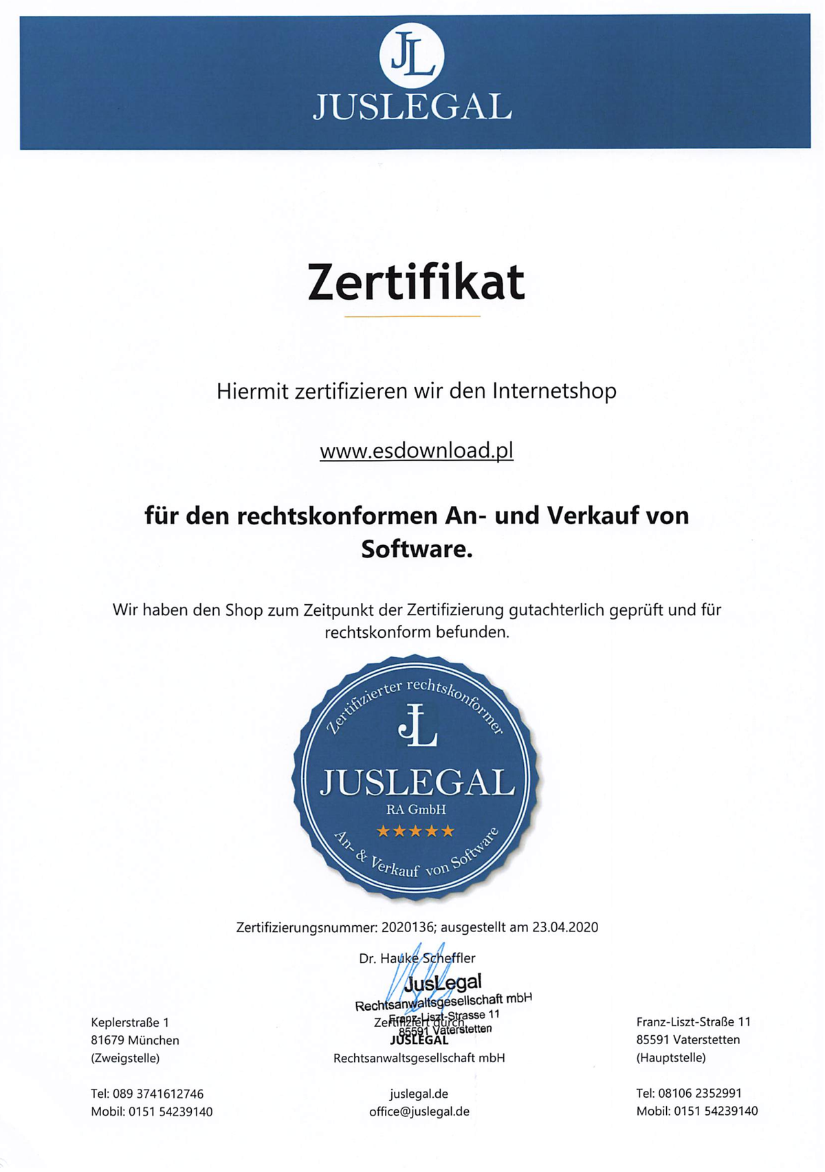 Certyfikowane, zgodne z prawem kupno i sprzedaż oprogramowania